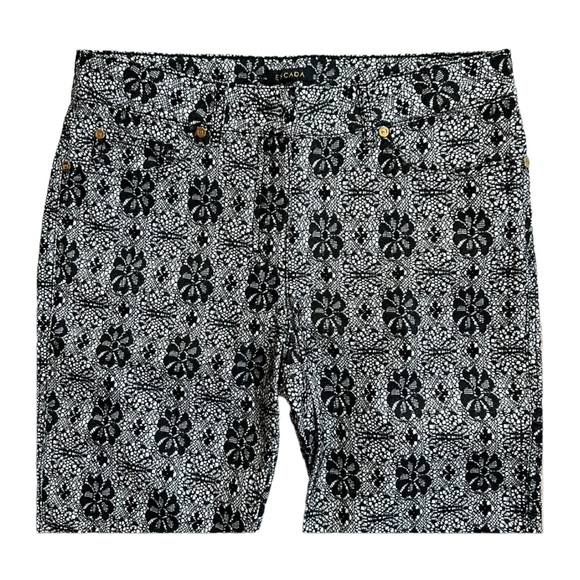 ESCADA black/white lace-look jeans size 36 EU, NWT - Picture 5 of 14